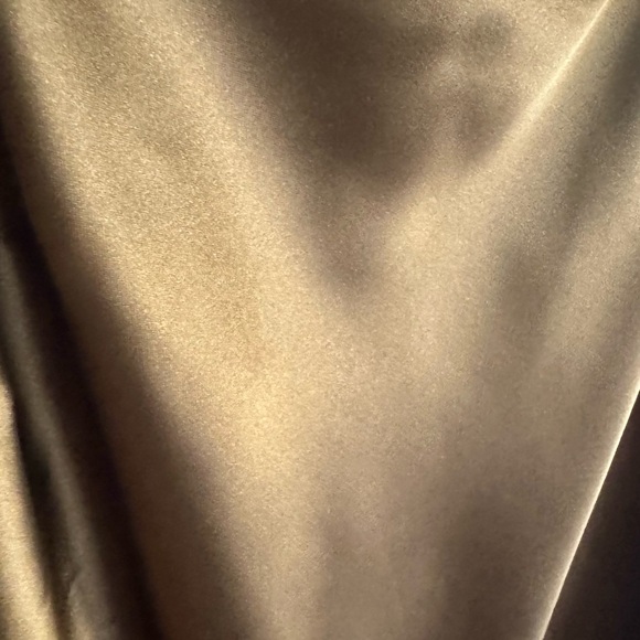 Montgomery Post Satin Slip Dress – Olive Bronze Midi Dress  – XS - Picture 5 of 7